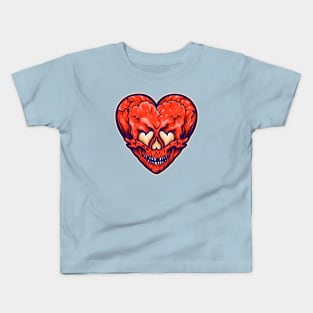 Heart Skull Kids T-Shirt